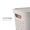 Mind Reader 60L Ventilated Slim Laundry Hamper with Cut Out Handles & Hinged Lid, 2ct.